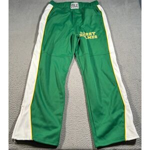 Everlast Larry‎ Holmes Pants Men Large Green Ankle Zip Track Sample Heritage Y2K
